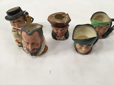 Lot 1265 - Collection of 20 Royal Doulton character jugs including King Edward VIII, Queen Elizabeth 1 of England, King Philip II of Spain and Christopher Columbus, some limited editions
