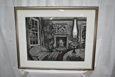 Lot 962 - *Richard Bawden (1936-2024) signed etching - 'Winter Evening', 16/85, inscribed in pencil, 41.5cm x 55cm, in glazed frame