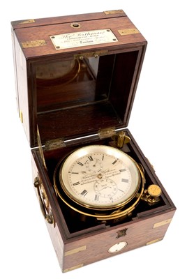 Lot 814 - Fine 19th century Thomas Porthouse ship's chronometer in brass bound rosewood case