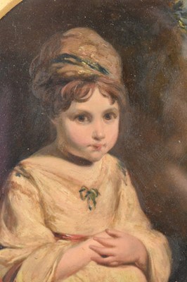 Lot 162 - After Sir Joshua Reynolds, early 19th century oil on panel - The Strawberry Girl