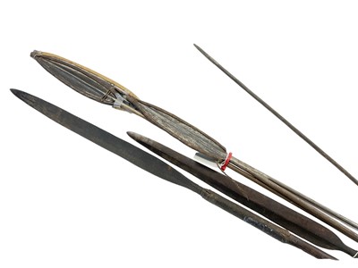 Lot 939 - Collection of six various African tribal spears