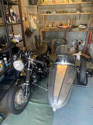 Lot 37 - 1956 Velocette Venom 500cc motorcycle, attached to a Garrard sidecar