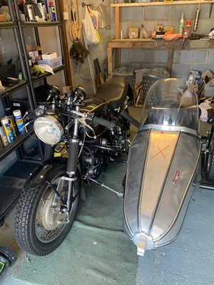 Lot 37 - 1956 Velocette Venom 500cc motorcycle, attached to a Garrard sidecar