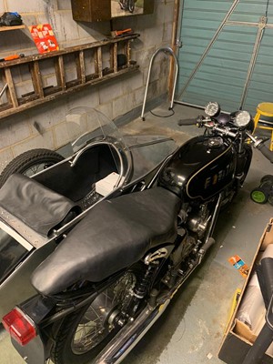 Lot 37 - 1956 Velocette Venom 500cc motorcycle, attached to a Garrard sidecar