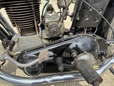 Lot 32 - 1932 Sunbeam 500cc motorcycle, possibly a model 8, reg. no. JB 1737
