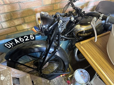 Lot 27 - 1937 Francis Barnett 150cc motorcycle, reg. no. DHA 625, finished in black