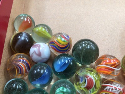 Lot 720 - Collection of vintage games including solitaire, with Victorian marbles