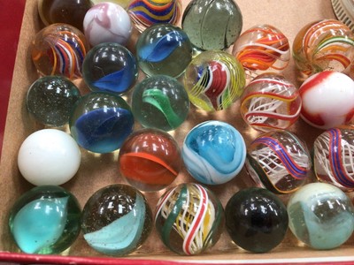 Lot 720 - Collection of vintage games including solitaire, with Victorian marbles