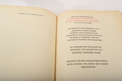 Lot 703 - Cranach Press Weimar. Shakespeare, William. Hamlet in German