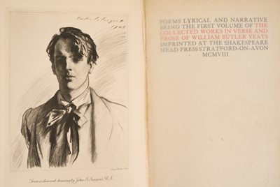 Lot 700 - William Butler Yeats - The Collected Works in Verse and Prose, 8 vol, Shakespeare Head Press