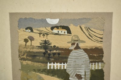 Lot 902 - *Mary Fedden (1915-2012) watercolour - Julian Walking (3), signed and dated 1982, titled verso, 25cm x 18.5cm, in glazed frame