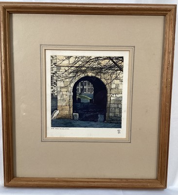 Lot 151 - Anthony Dawson, two hand-coloured etchings 'Through the Arch, Campden' & 'Late Apples, Broad Campden, signed, titled and dated