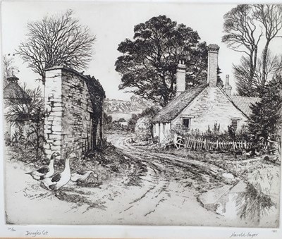 Lot 147 - Harold Sayer (1913-1993) three etchings 'Dingle's Cot, 'Old Jolly's Wych Elm' & 'The Dovecot' (3)