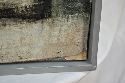Lot 978 - *Robert Sadler (1909-2001) oil on board - Fish in a Landscape, artist’s stamp verso, 50cm x 61cm, framed