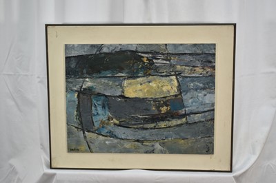 Lot 980 - *Robert Sadler (1909-2001) acrylic on board - Abstract, signed and dated ‘85, 31cm x 41.5cm, framed