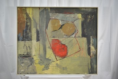 Lot 983 - *Robert Sadler (1909-2001) oil on board - Still life no. 2, artist's stamp verso, 1950s/60s, 63cm x 76cm, framed