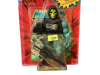 Lot 9 - Mattel (c1983) Masters of the Universe Battle Armor Skeletor 6" action figure, on card (creased bottom corners) and bubblepack No.7301 (1)