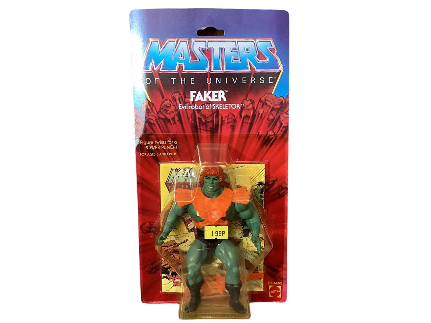 Lot 10 - Mattel (c1982) Masters of the Universe Faker Evil robot of Skeletor 6" action figure, on card (crumpled bottom corners) and bubblepack No.4482 (1)