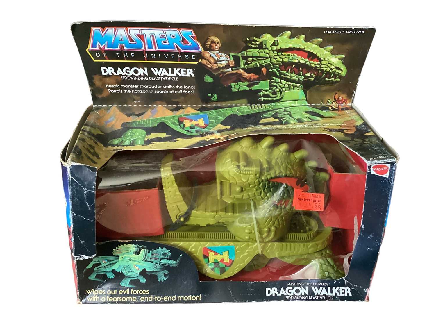 Lot 12 - Mattel (c1982) Masters of the Universe Dragon Walker sidewinding beast vehicle, boxed (poor condition) No,4902 & Panther No.4714 (2)