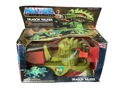 Lot 12 - Mattel (c1982) Masters of the Universe Dragon Walker sidewinding beast vehicle, boxed (poor condition) No,4902 & Panther No.4714 (2)