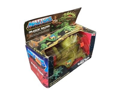Lot 12 - Mattel (c1982) Masters of the Universe Dragon Walker sidewinding beast vehicle, boxed (poor condition) No,4902 & Panther No.4714 (2)