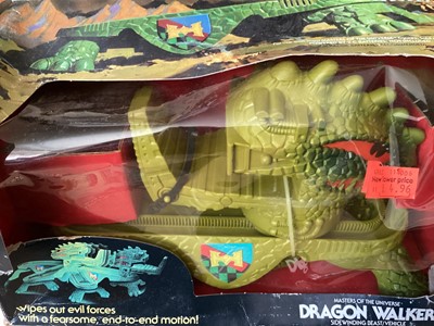 Lot 12 - Mattel (c1982) Masters of the Universe Dragon Walker sidewinding beast vehicle, boxed (poor condition) No,4902 & Panther No.4714 (2)