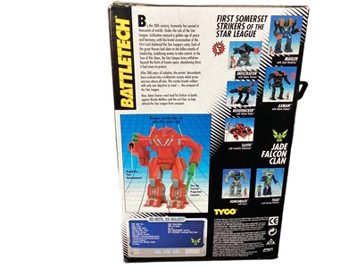 Lot 15 - Tyco (c1994) Battletech Thor with Nicolas Malthus, boxed (bottom opened) No.1358-2 & Axman with Adam Steiner, boxed No.1358-1, Infiltrator with Adam Steiner No.1350-1, Sloth with Franklin Sa...