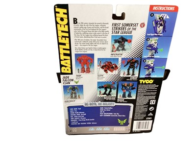 Lot 15 - Tyco (c1994) Battletech Thor with Nicolas Malthus, boxed (bottom opened) No.1358-2 & Axman with Adam Steiner, boxed No.1358-1, Infiltrator with Adam Steiner No.1350-1, Sloth with Franklin Sa...