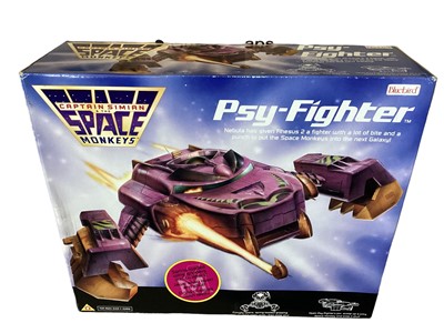 Lot 13 - Bluebird (c1993) Captain Simian & the Space Monkeys Psy-Fighter, boxed No.961721 and Mattel dual logo Rhesus 2 No.15662, Spydor No.15658 (2 versions), Nebula No.15661 & Gor-illa No.15657...
