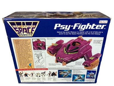 Lot 13 - Bluebird (c1993) Captain Simian & the Space Monkeys Psy-Fighter, boxed No.961721 and Mattel dual logo Rhesus 2 No.15662, Spydor No.15658 (2 versions), Nebula No.15661 & Gor-illa No.15657...