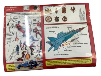Lot 22 - Palitoy Action Man International German Paratrooper Uniform No.34284, Two Military Panorama Rub Down Action Transfers & 250 piece puzzles (x3) (5)