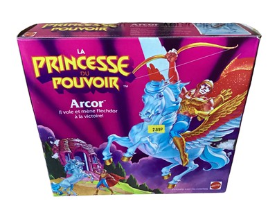 Lot 26 - Mattel (c1984) Princess of Power action figures Frosta No.9189, She-Ra No.9182, Angella No.9186, Glimmer No.9188, Castespella No.9187 & dual logo Mermista No.2454 & Fanastic Fashions Blu...