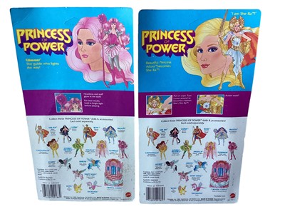 Lot 26 - Mattel (c1984) Princess of Power action figures Frosta No.9189, She-Ra No.9182, Angella No.9186, Glimmer No.9188, Castespella No.9187 & dual logo Mermista No.2454 & Fanastic Fashions Blu...