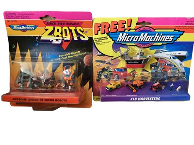 Lot 28 - Galoob (c1990's) Micro Machines Military Double Sets No.65130 (x5) and other Military, Space Galaxy Voyagers No.65824 (x2) & Apollo 13 No.75030, MIB No.75400 (x4)