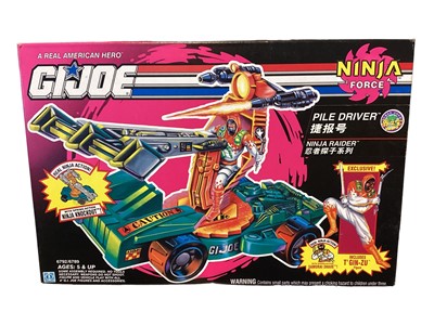 Lot 29 - Hasbro (c1992) G I Joe Cobra Liquidator No.06270 & Action Force Septic Tank No.6144, plus Ninja Force Ninja Lightning No.6888, Ninja Raider Battle Ax No.6793 & Pile Driver No.6792, all b...