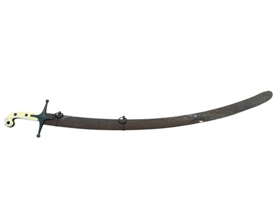 Lot 864 - George III Cavalry Officers' Mameluke sword with steel scabbard