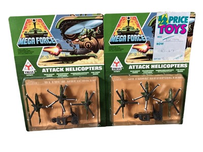 Lot 30 - Kenner (c1989) Mega Force diecast Military vechiles including Triax ArmyTar-Traks (x2), Fighter Bombers (x5), VTols (x2), Attack Helicopters (x2), Battle Tanks & Rocket Launchers, V Rocs VTo...