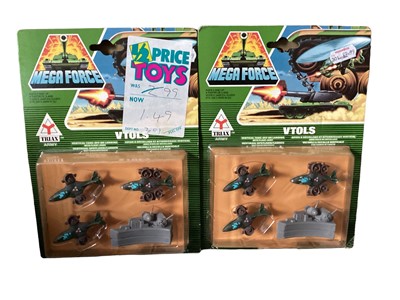 Lot 30 - Kenner (c1989) Mega Force diecast Military vechiles including Triax ArmyTar-Traks (x2), Fighter Bombers (x5), VTols (x2), Attack Helicopters (x2), Battle Tanks & Rocket Launchers, V Rocs VTo...