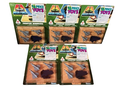 Lot 30 - Kenner (c1989) Mega Force diecast Military vechiles including Triax ArmyTar-Traks (x2), Fighter Bombers (x5), VTols (x2), Attack Helicopters (x2), Battle Tanks & Rocket Launchers, V Rocs VTo...