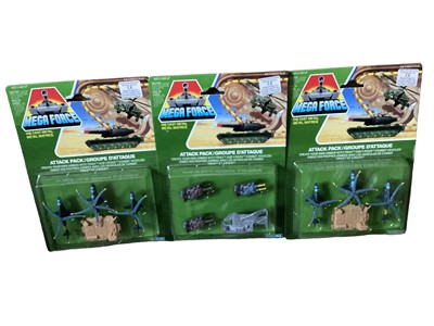 Lot 30 - Kenner (c1989) Mega Force diecast Military vechiles including Triax ArmyTar-Traks (x2), Fighter Bombers (x5), VTols (x2), Attack Helicopters (x2), Battle Tanks & Rocket Launchers, V Rocs VTo...