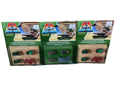 Lot 30 - Kenner (c1989) Mega Force diecast Military vechiles including Triax ArmyTar-Traks (x2), Fighter Bombers (x5), VTols (x2), Attack Helicopters (x2), Battle Tanks & Rocket Launchers, V Rocs VTo...