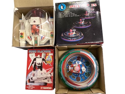 Lot 33 - Fisher Price (c1980) Adventure People Alpha Probe, boxed No.325, Tovtoy Guerrier de L'Espace, boxed No.18309, plus other space related toys (qty)