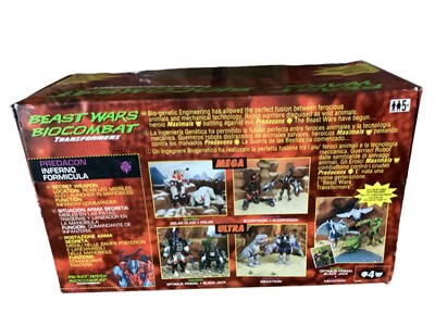 Lot 37 - Kenner (c1997) Beast Wars Biocombat Transformers Predacon Tripredacus Tripredator No.80359, Maximal Magnaboss No.80358, Predacon Inferno Formicula No.80326, Predacon Transquito Zanzara No.80362,...