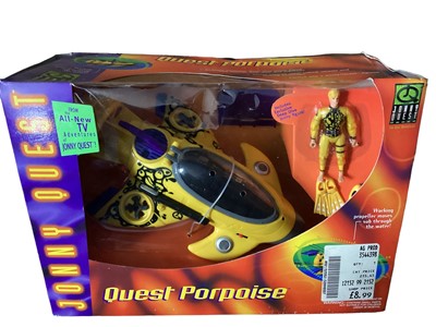 Lot 39 - Galoob (c1996) Jonny Quest Cyber Copter No.74844, Quest Rover No.74889 & Quest Porpoise No.74890, all boxed, plus other items