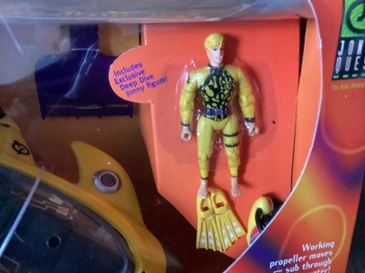 Lot 39 - Galoob (c1996) Jonny Quest Cyber Copter No.74844, Quest Rover No.74889 & Quest Porpoise No.74890, all boxed, plus other items