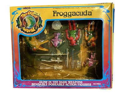 Lot 40 - Arco (c1984) The Other World bendable poseable action figure sets Antor meets Skitzo No.7053, Yurus meets Ess Gee No.7053, Froggacuda No.7054 & Sir Cobra No.7054, all boxed (4)