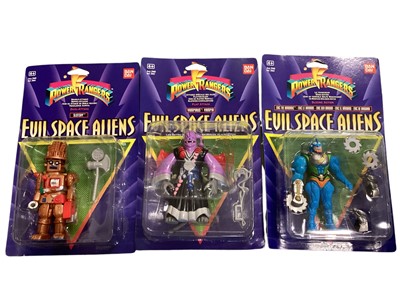 Lot 46 - Ban Dai Saban's (c1995) Power Rangers Evil Space Aliens action figures Master Vile, Vampirus, Rito Revolto, Steamy Meany, Slotshy & Eric the Barbaric, plus Ban Dai (c1993) The Bots Master Hu...