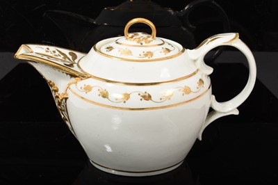 Lot 23 - Unusual Derby Empire style teapot and cover, circa 1810