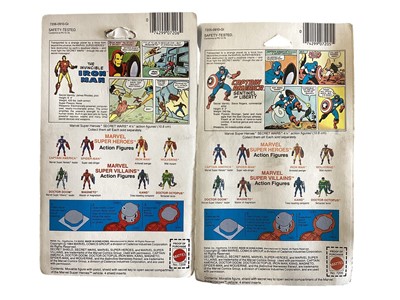 Lot 47 - Mattel (c1984) Marvel Super Heroes Secret Wars 4" action figure with his secret shield Iron Man No.7206, Dr. Octopus No.7213, Magneto No.7211, Kant No.7212 & Captain America No.205, plus dua...