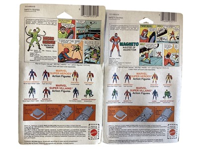 Lot 47 - Mattel (c1984) Marvel Super Heroes Secret Wars 4" action figure with his secret shield Iron Man No.7206, Dr. Octopus No.7213, Magneto No.7211, Kant No.7212 & Captain America No.205, plus dua...